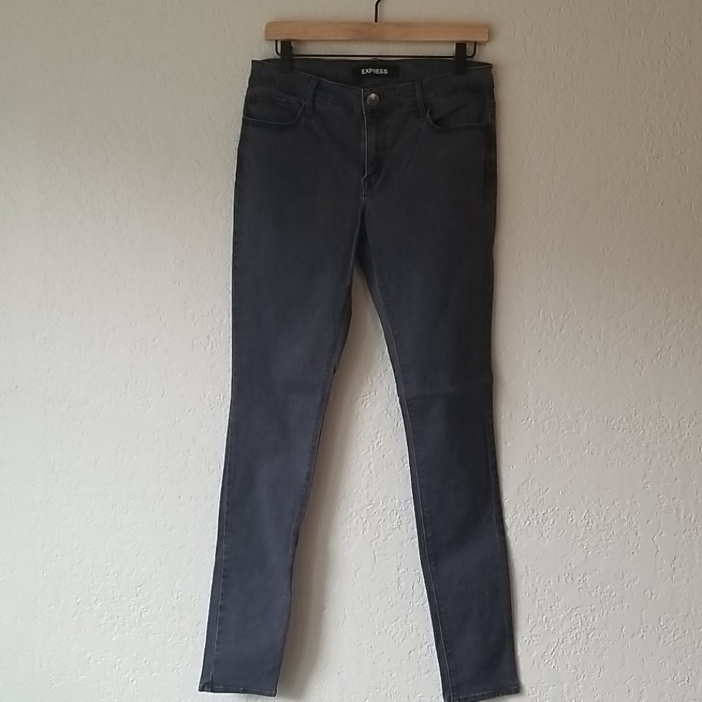 Grey Stretch Skinny Pants